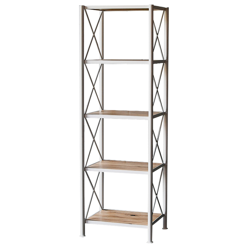 Стеллаж Pheobe White Industrial Metal Rust Rack Белый Древесина Стеллаж Pheobe White Industrial Metal Rust Rack Белый Древесина в Брянске | Loft Concept