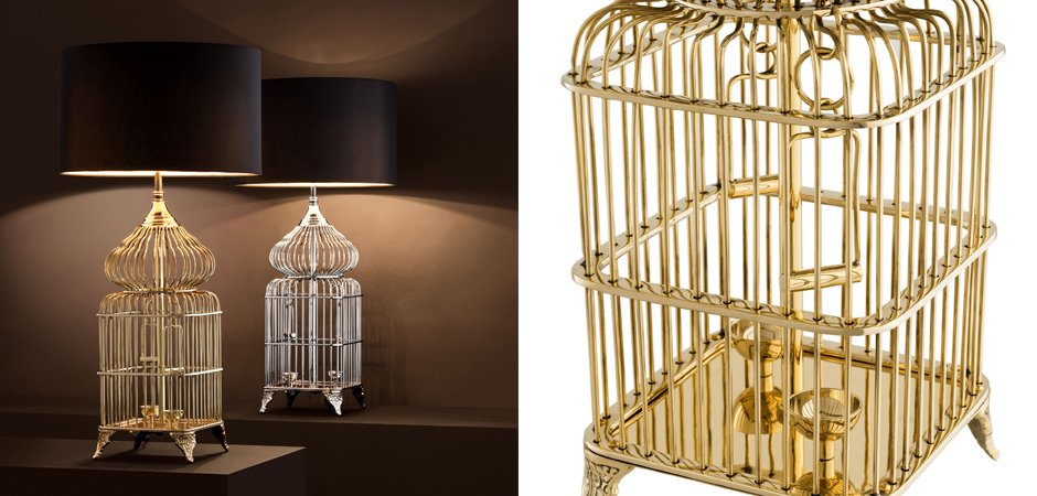 Настольная лампа Eichholtz Table Lamp La Cage Brass - Loft-Concept в Брянске