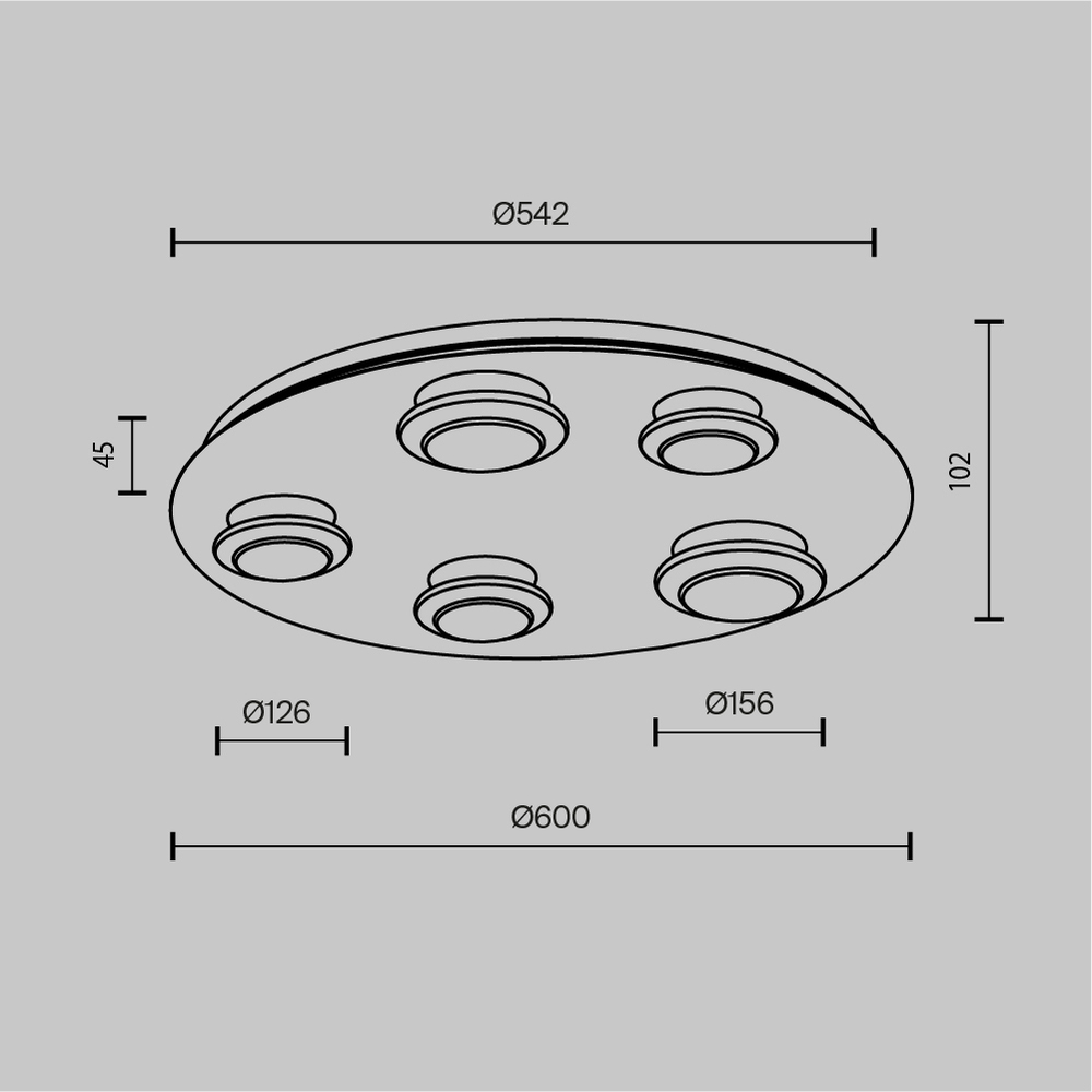 Потолочный светильник Pharao 3000К 56Вт в Брянске