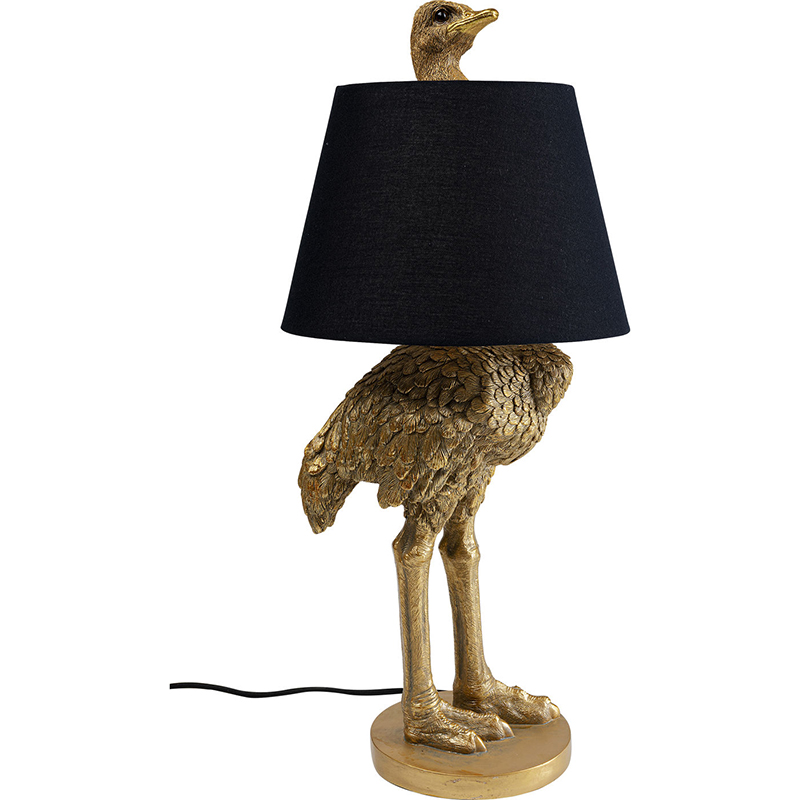 Настольная лампа Golden Ostrich Черный Золотой Настольная лампа Golden Ostrich Черный Золотой в Брянске | Loft Concept