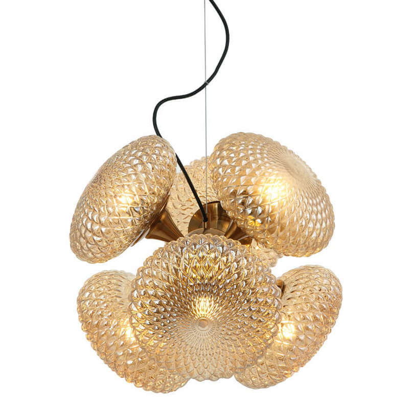 Люстра Glass Solar Balloon bronze 6 Бронза Прозрачный желтый Люстра Glass Solar Balloon bronze 6 Бронза Прозрачный желтый в Брянске | Loft Concept