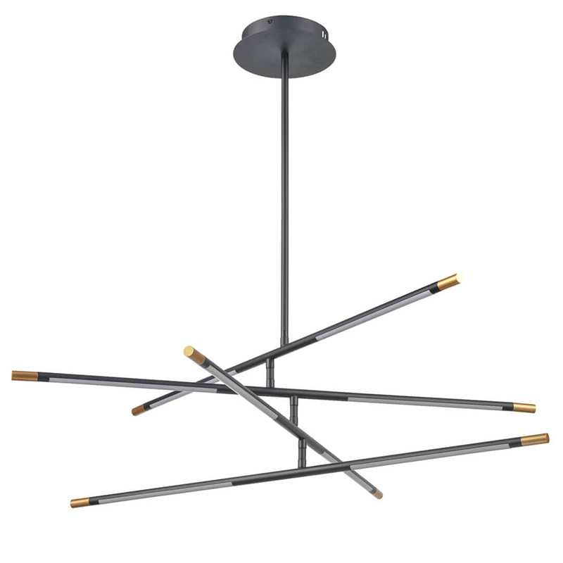 Люстра Drawing Line Gold Black Золотой Черный Люстра Drawing Line Gold Black Золотой Черный в Брянске | Loft Concept