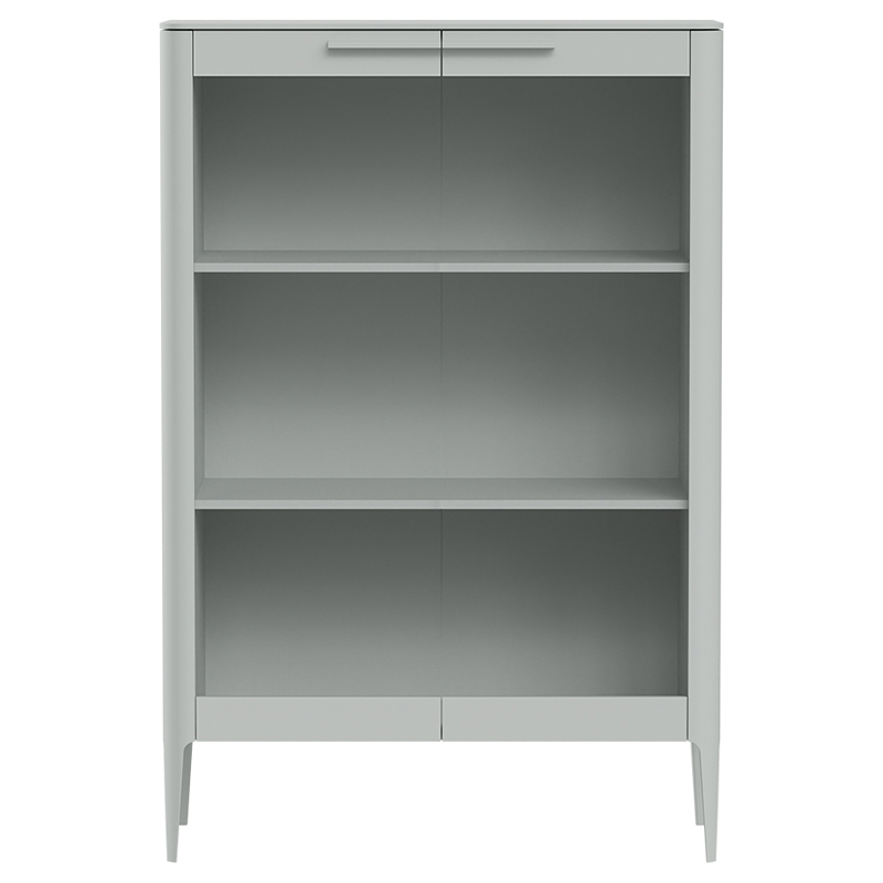 Витрина светло-серая с 2-мя стеклянными дверцами и 3-мя полками Type  Светло-серый в Брянске | Loft Concept 