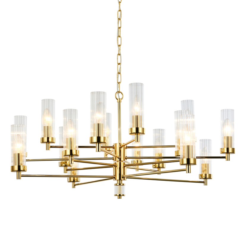 Люстра Jeanette Chandelier Gold 85 Глянцевое золото Прозрачный Люстра Jeanette Chandelier Gold 85 Глянцевое золото Прозрачный в Брянске | Loft Concept