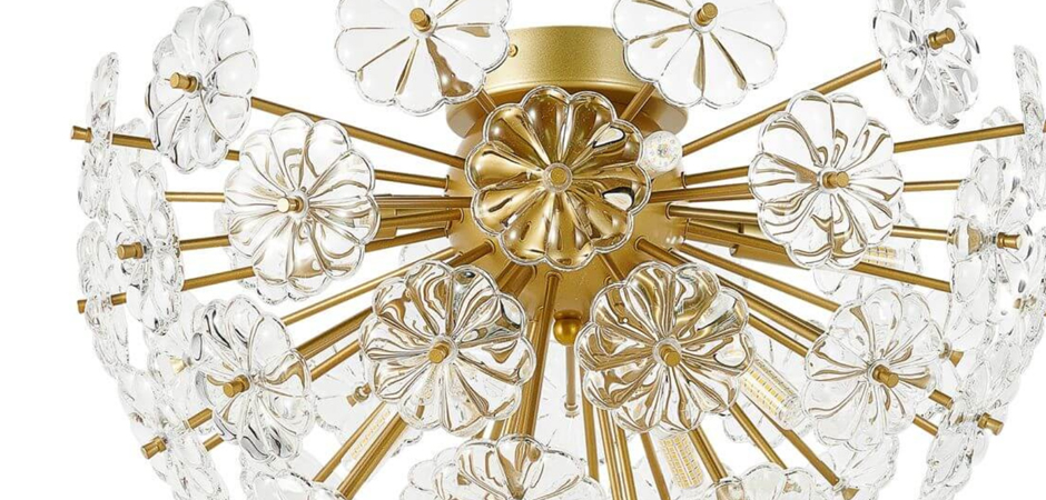 Потолочный Светильник Glass Flowers Sputnik Ceiling Потолочный Светильник Glass Flowers Sputnik Ceiling - Loft-Concept в Брянске