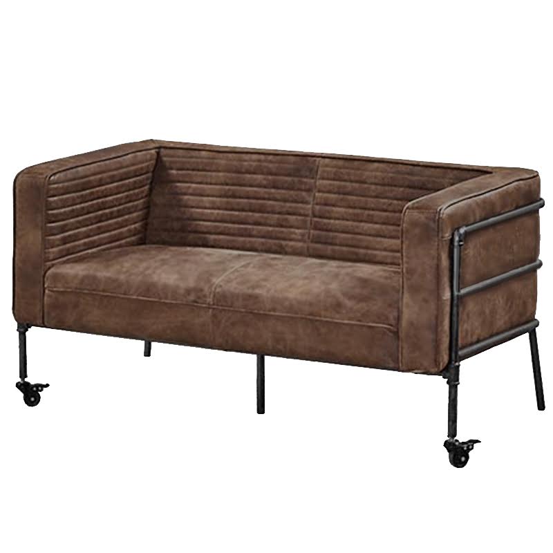 Диван Desmond Loveseat Grain Leather Коричневый Диван Desmond Loveseat Grain Leather Коричневый в Брянске | Loft Concept