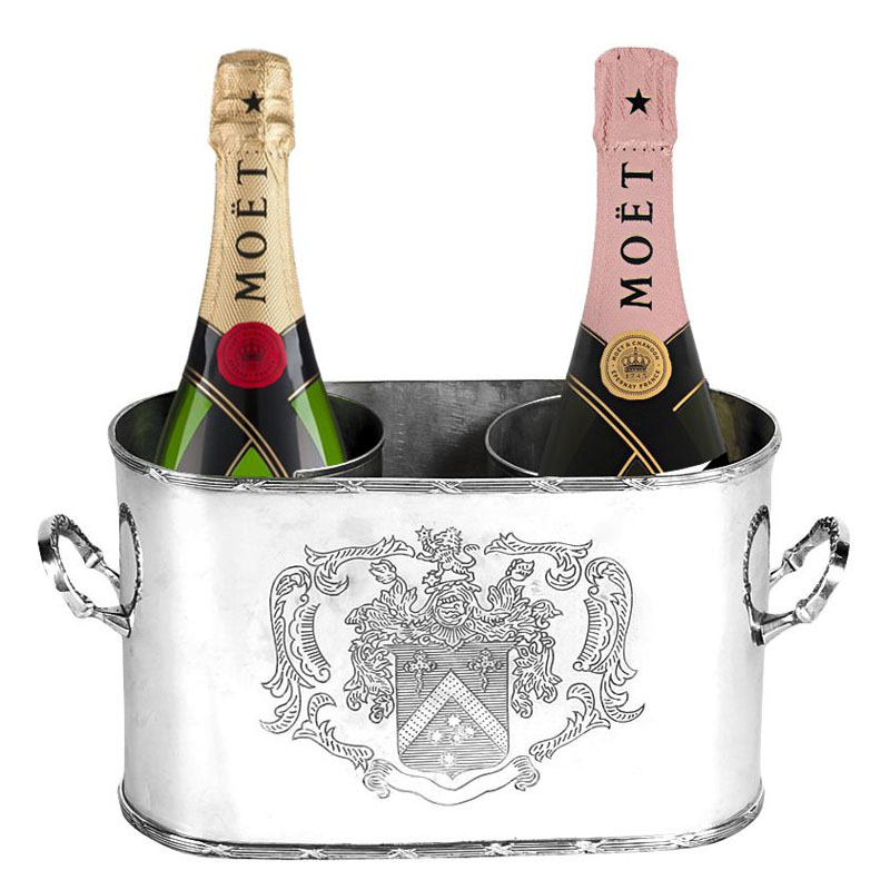 Ведерко для шампанского Eichholtz WINE COOLER MAGGIA DOUBLE Никель Ведерко для шампанского Eichholtz WINE COOLER MAGGIA DOUBLE Никель в Брянске | Loft Concept