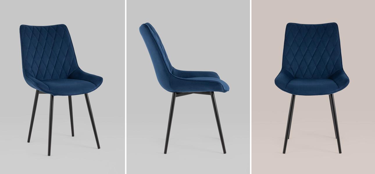 Стул Seoul S Chair Синий велюр - фото