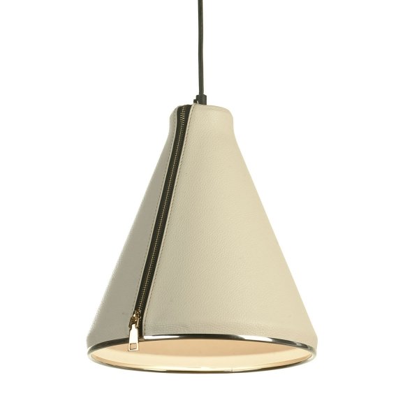 Подвесной светильник Leather Cone Beige Pendant Подвесной светильник Leather Cone Beige Pendant в Брянске | Loft Concept