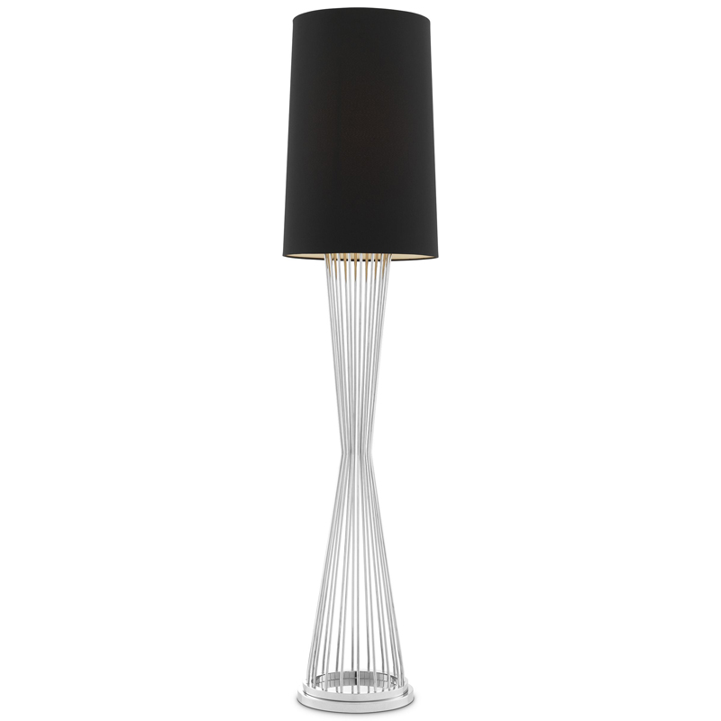 Торшер Eichholtz Floor Lamp Holmes Nickel Никель Черный Торшер Eichholtz Floor Lamp Holmes Nickel Никель Черный в Брянске | Loft Concept