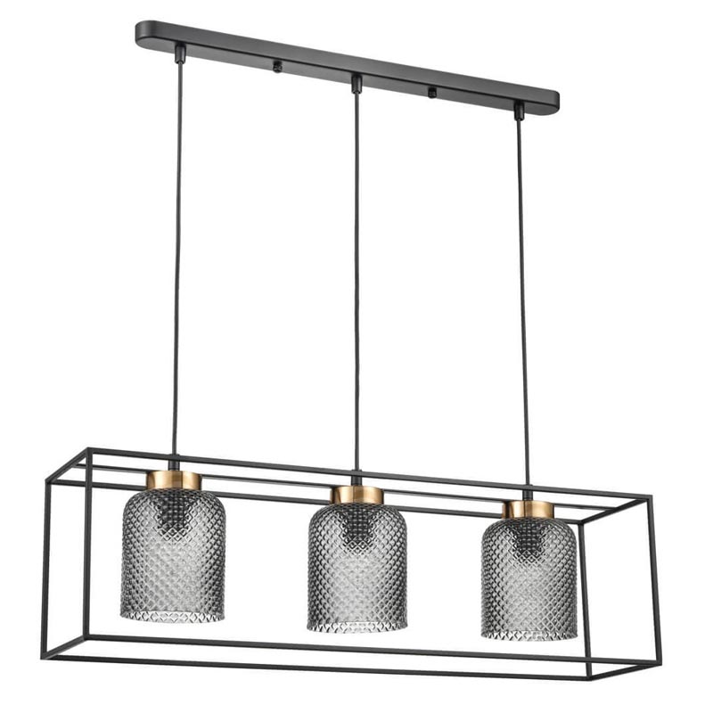 Люстра Myron Chandelier rectangular Черный Дымчатый (Smoke) в Брянске | Loft Concept 