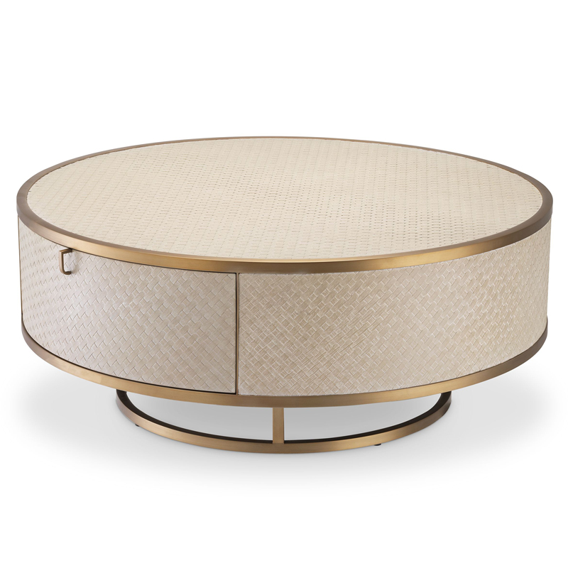 Кофейный стол Eichholtz Coffee Table Napa Valley oak Бежевый Матовая латунь Кофейный стол Eichholtz Coffee Table Napa Valley oak Бежевый Матовая латунь в Брянске | Loft Concept