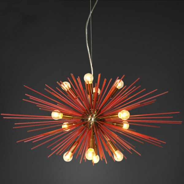 Люстра ASTRA Chandelier Sputnik Red and Brass  в Брянске | Loft Concept 