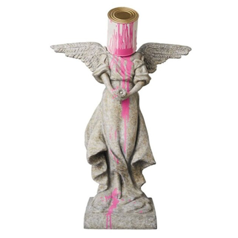 Статуэтка Banksy Rosa Engel Statue Серый Розовый Статуэтка Banksy Rosa Engel Statue Серый Розовый в Брянске | Loft Concept