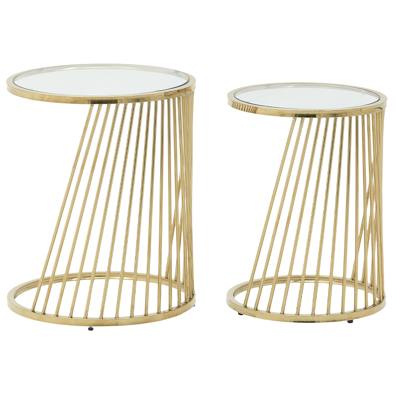 Комплект приставных столов Gwion Side Tables Золотой Комплект приставных столов Gwion Side Tables Золотой в Брянске | Loft Concept