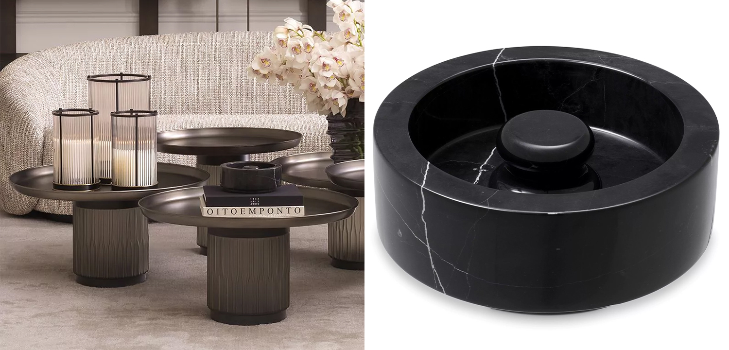 Пепельница Eichholtz Ashtray Poulsen Black - фото