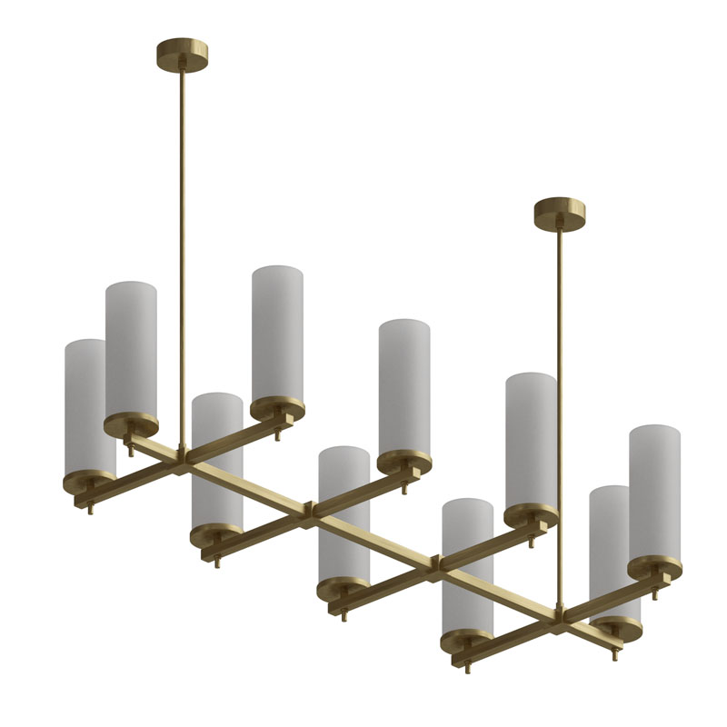 Люстра Дизайнерская Candle Holder Латунь Белый Люстра Дизайнерская Candle Holder Латунь Белый в Брянске | Loft Concept