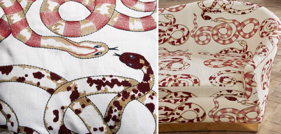 Диван KELLY SOFA Venimeuses Snake Embroidery Диван KELLY SOFA Venimeuses Snake Embroidery - Loft-Concept в Брянске