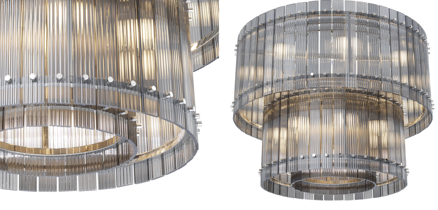 Люстра Eichholtz Chandelier Ruby L smoke - фото №1