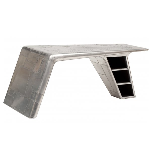 Рабочий стол Aviator desk Restoration Hardware Нержавеющая сталь Рабочий стол Aviator desk Restoration Hardware Нержавеющая сталь в Брянске | Loft Concept