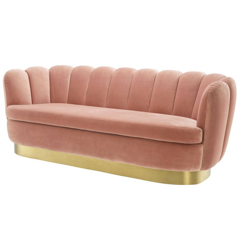 Диван Eichholtz Sofa Mirage nude Розовый пастельный Латунь Диван Eichholtz Sofa Mirage nude Розовый пастельный Латунь в Брянске | Loft Concept