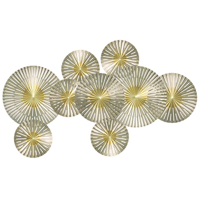 Арт-объект Apollo Gold and Silver Wall Plaque Disc gap 9 Золотой Серебряный в Брянске | Loft Concept 