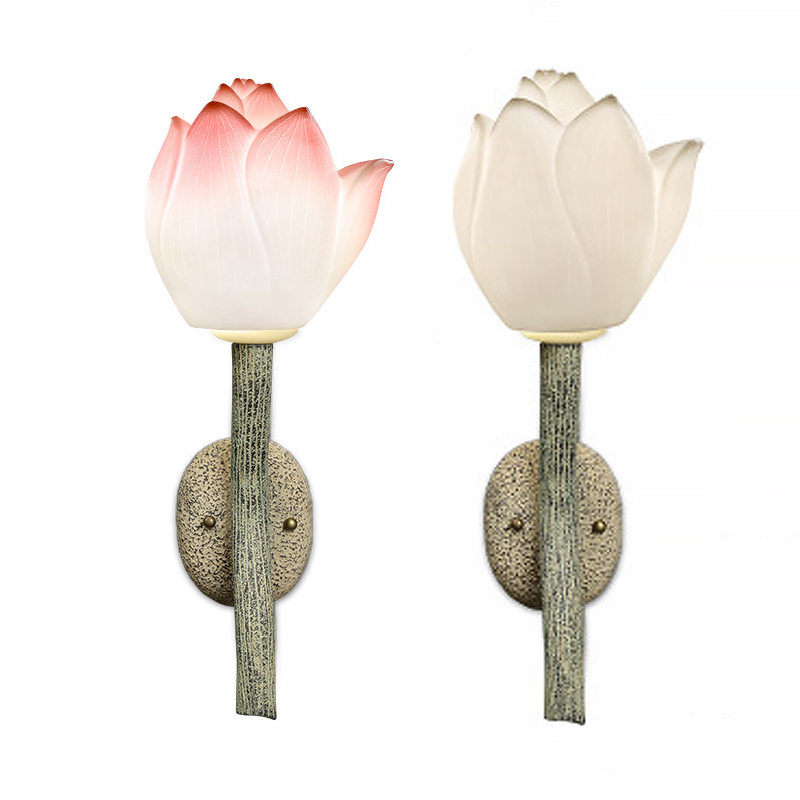 Бра Lotus Flower Sconce Розовый пастельный Белый Античный зеленый Бра Lotus Flower Sconce Розовый пастельный Белый Античный зеленый в Брянске | Loft Concept