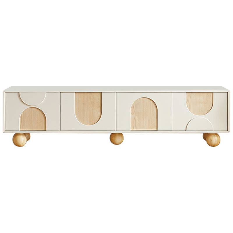 ТВ-тумба Bell Wooden Forms TV Stand Бежевый Древесина ТВ-тумба Bell Wooden Forms TV Stand Бежевый Древесина в Брянске | Loft Concept