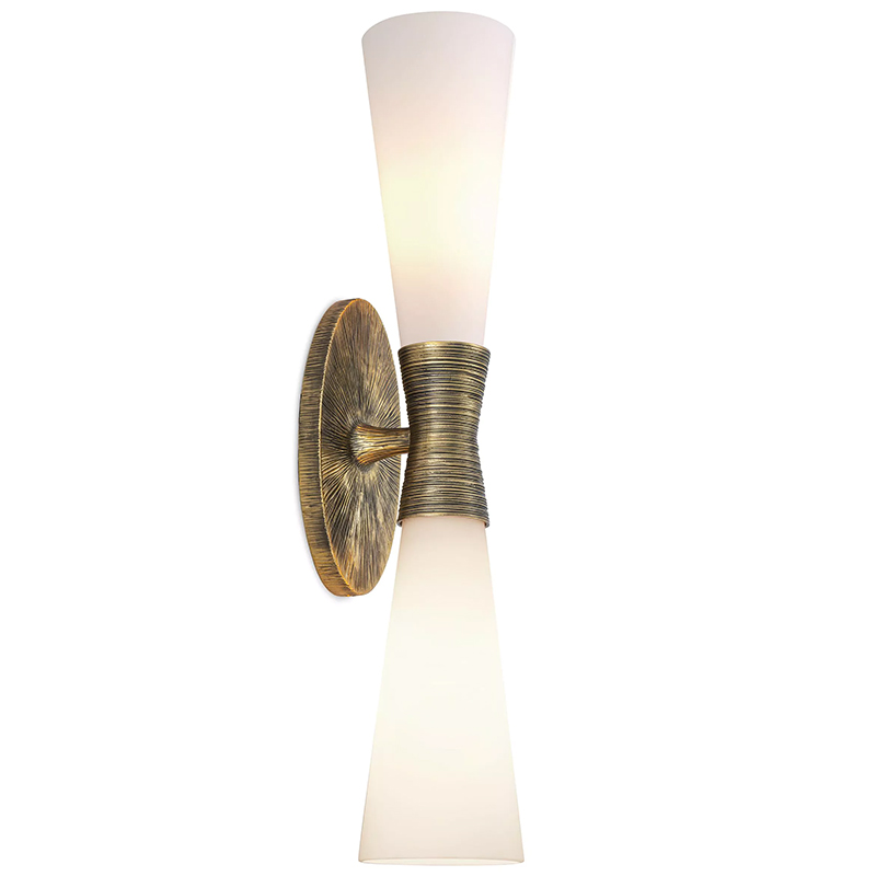 Бра Eichholtz Wall Lamp Nolita Double Латунь Белый Бра Eichholtz Wall Lamp Nolita Double Латунь Белый в Брянске | Loft Concept