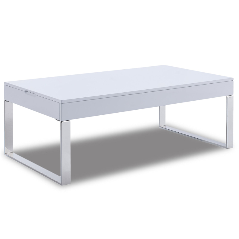 Кофейный стол Annecy Coffee Table white Белый Хром Кофейный стол Annecy Coffee Table white Белый Хром в Брянске | Loft Concept