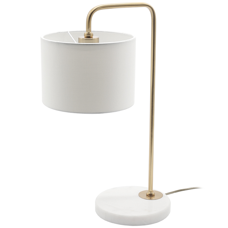 Настольная лампа Randers Table Lamp Белый Золотой Настольная лампа Randers Table Lamp Белый Золотой в Брянске | Loft Concept