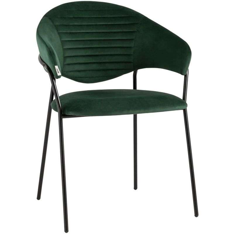 Стул Alexis Chair Зеленый Велюр Зеленый Черный Стул Alexis Chair Зеленый Велюр Зеленый Черный в Брянске | Loft Concept