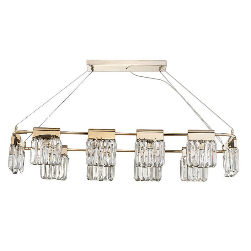 Люстра Crystal Pendants gold 10 Глянцевое золото Прозрачное Стекло Люстра Crystal Pendants gold 10 Глянцевое золото Прозрачное Стекло в Брянске | Loft Concept