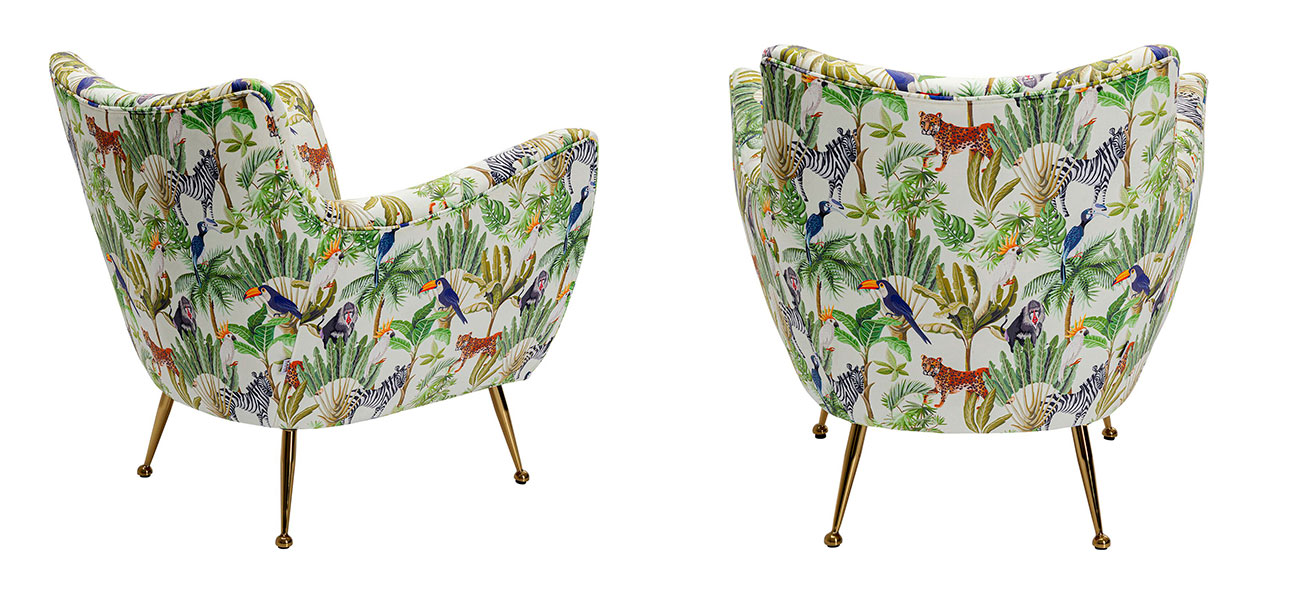 Кресло с принтом животных Animal planet - фото №1