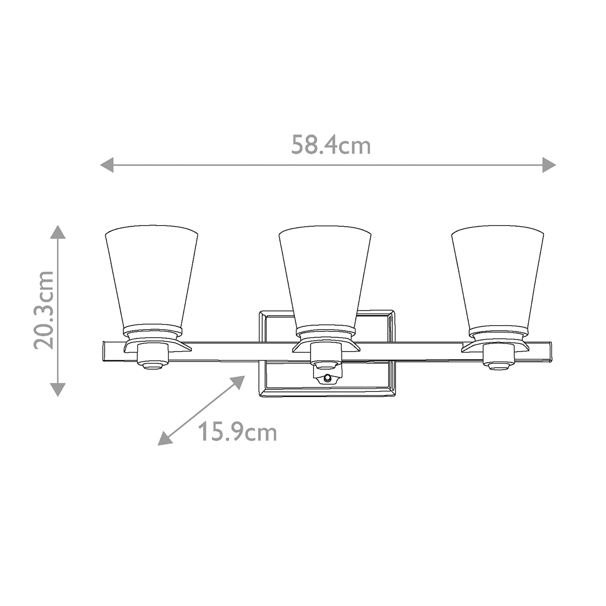 Бра для ванных комнат с белыми стеклянными конусными плафонами Hinkley в Брянске