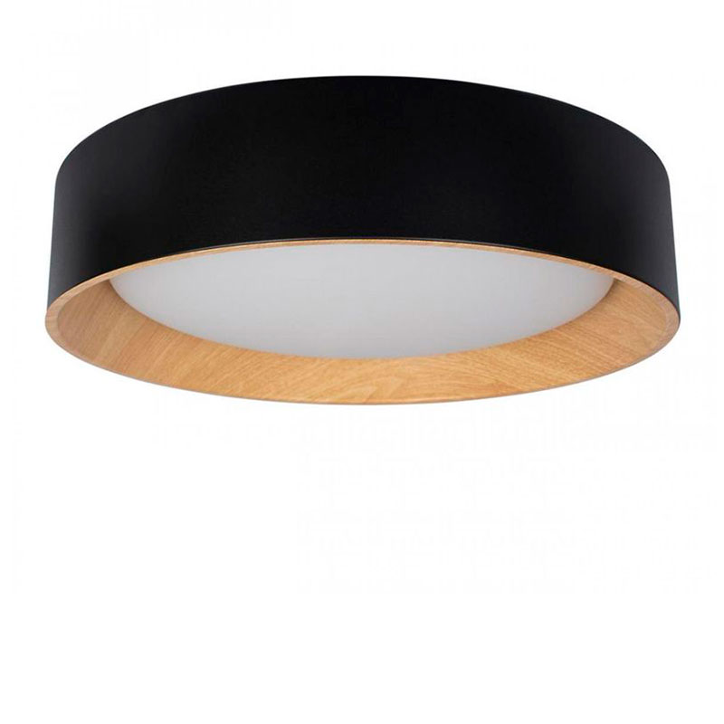 Светильник потолочный круглый Assol cup Black Wood диаметр 45 Черный матовый Древесина Светильник потолочный круглый Assol cup Black Wood диаметр 45 Черный матовый Древесина в Брянске | Loft Concept