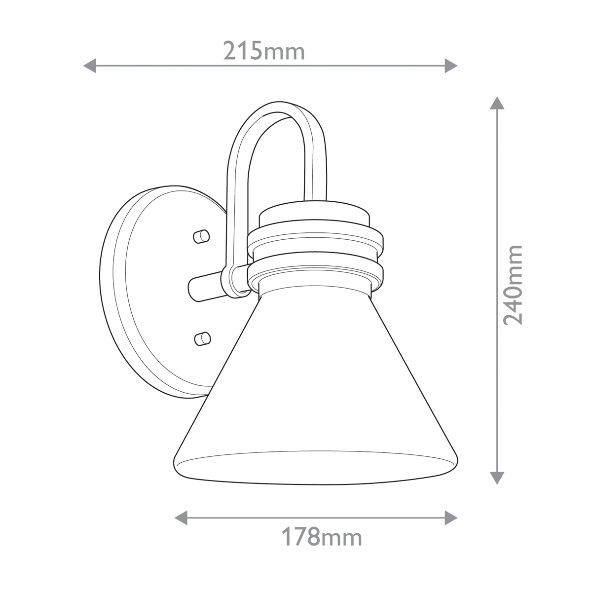Бра с белым матовым плафоном в форме конуса Kichler в Брянске