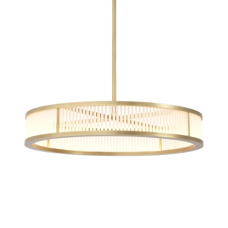 Люстра Eichholtz Chandelier Thibaud S Brass Латунь Античная полированная Белое матовое стекло Люстра Eichholtz Chandelier Thibaud S Brass Латунь Античная полированная Белое матовое стекло в Брянске | Loft Concept