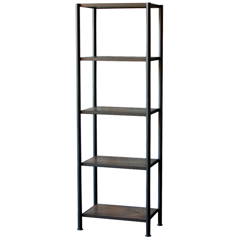Стеллаж Keelan Industrial Metal Rust Rack Черный Коричневый Стеллаж Keelan Industrial Metal Rust Rack Черный Коричневый в Брянске | Loft Concept
