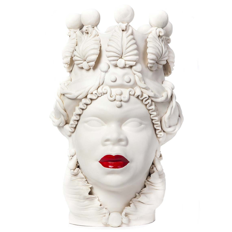 Ваза VASE MORO LADY LIPSTICK Белый Красный Ваза VASE MORO LADY LIPSTICK Белый Красный в Брянске | Loft Concept