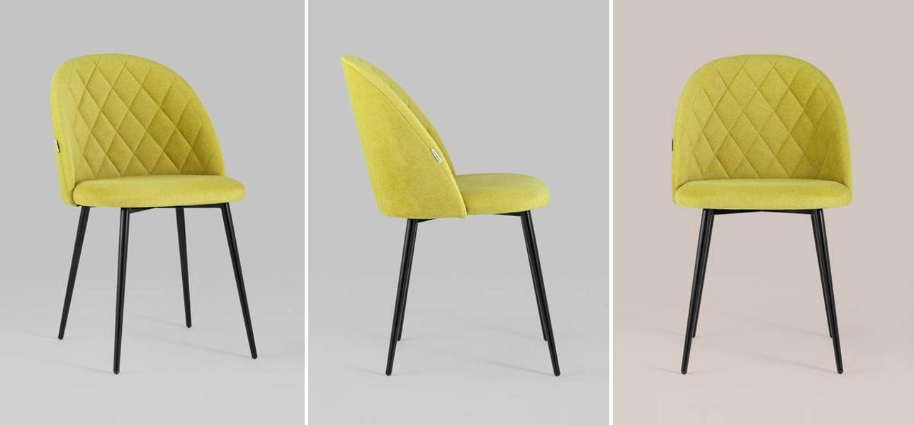 Стул Miruna Rhombus Желтый - фото