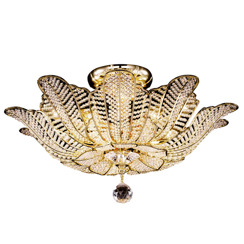 Потолочная люстра Franseza Chandelier gold Золотой Прозрачный (Transparent) Потолочная люстра Franseza Chandelier gold Золотой Прозрачный (Transparent) в Брянске | Loft Concept