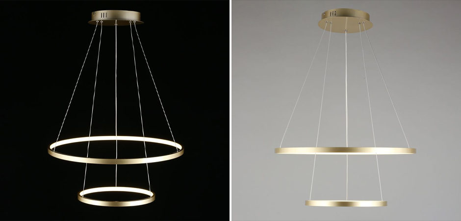 Люстра Ring Horizontal Double Gold Люстра Ring Horizontal Double Gold - Loft-Concept в Брянске