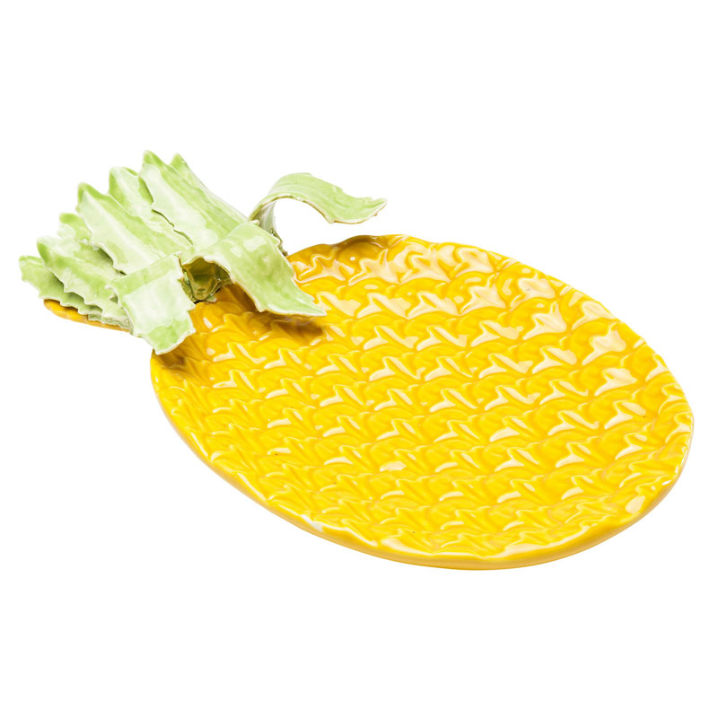 Тарелка Pineapple Plate Желтый Зеленый Тарелка Pineapple Plate Желтый Зеленый в Брянске | Loft Concept