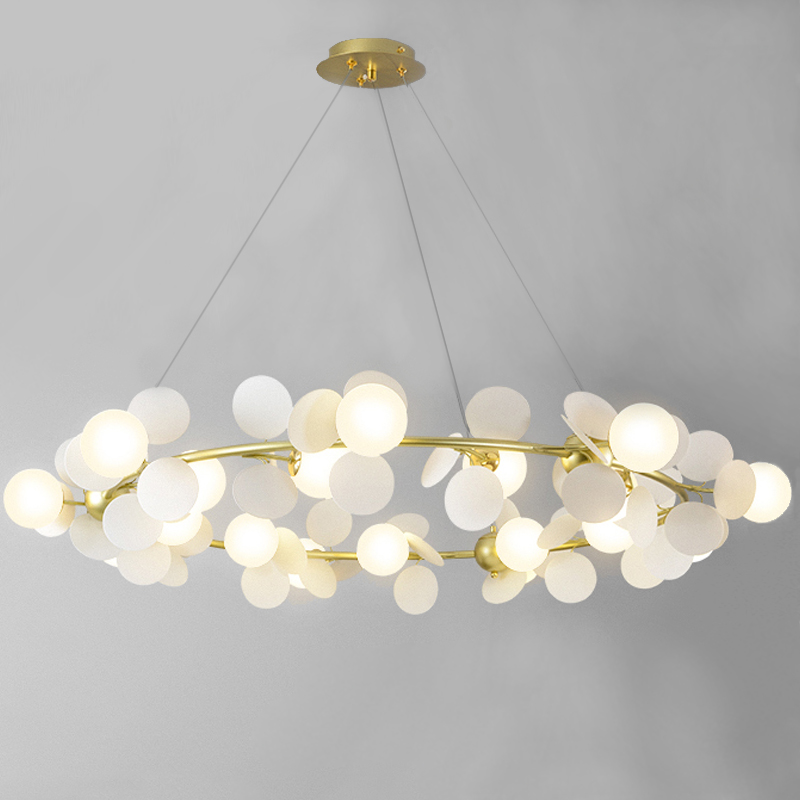 Люстра MATISSE Chandelier circle white Золотой Белый в Брянске | Loft Concept 