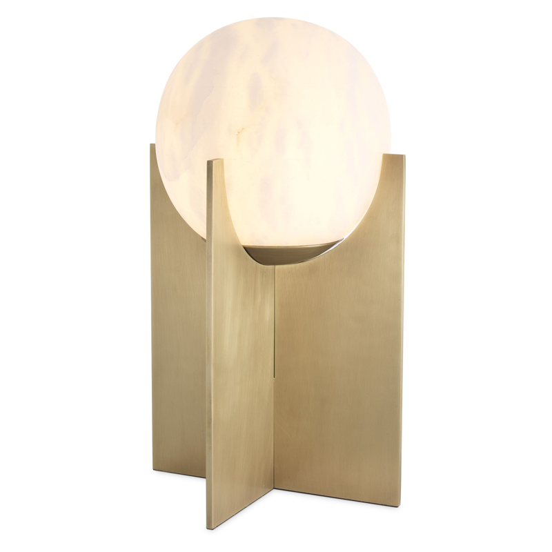 Настольная лампа Eichholtz Table Lamp Scorpios L Латунь Античная полированная Белый Настольная лампа Eichholtz Table Lamp Scorpios L Латунь Античная полированная Белый в Брянске | Loft Concept