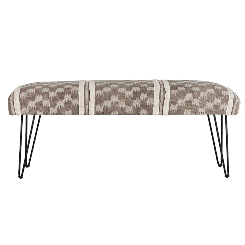 Оттоманка Beige Kilim Ornament Бежево-серый Оттоманка Beige Kilim Ornament Бежево-серый в Брянске | Loft Concept