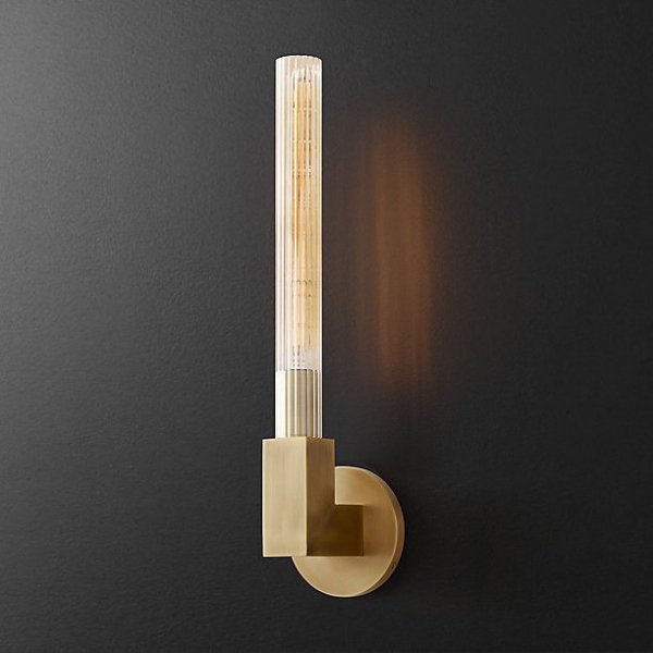Бра RH CANNELLE wall lamp SINGLE Sconces Латунь Бра RH CANNELLE wall lamp SINGLE Sconces Латунь в Брянске | Loft Concept