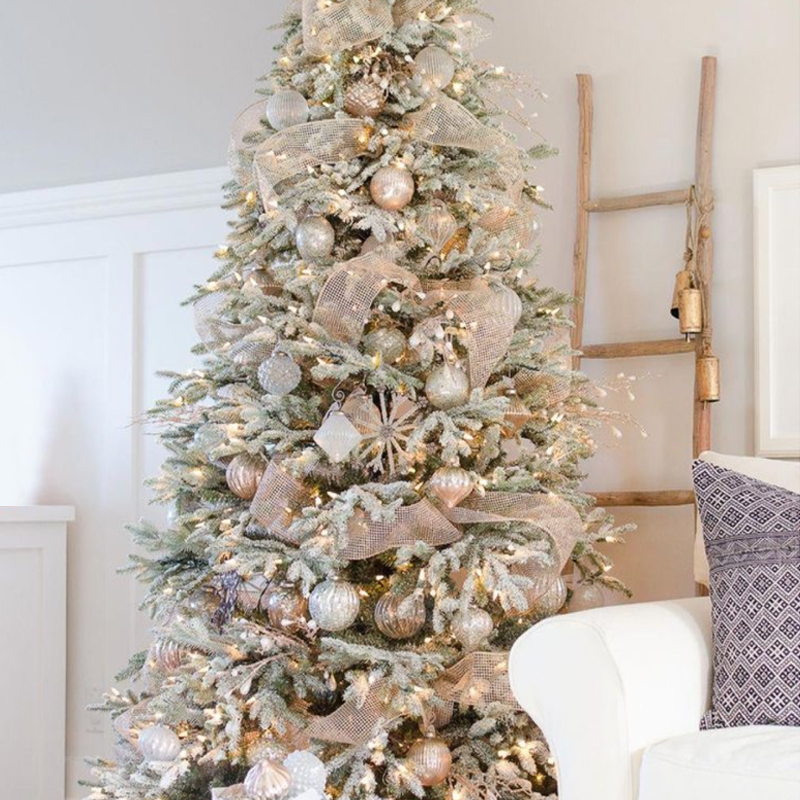 Дизайнерская Ель с Нежно-Розовым Декором Премиум Christmas Tree Pink and Silver Розовый пастельный Серебряный Дизайнерская Ель с Нежно-Розовым Декором Премиум Christmas Tree Pink and Silver Розовый пастельный Серебряный в Брянске | Loft Concept