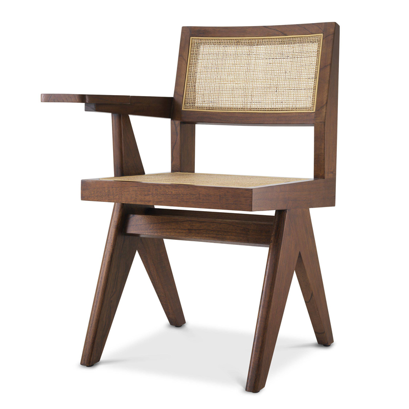 Стул Eichholtz Chair Niclas With Desk brown Бежевый Коричневый Стул Eichholtz Chair Niclas With Desk brown Бежевый Коричневый в Брянске | Loft Concept